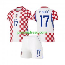 Chorvatsko Dresy Fotbal Petar Sucic 17 Dětský Domácí World Cup 2026 Krátký rukáv