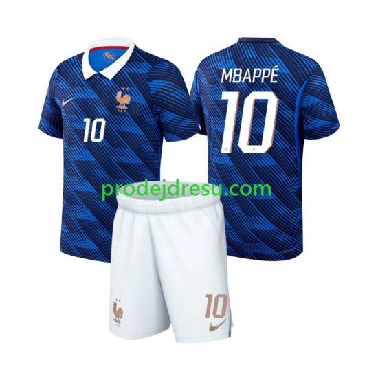 Francie Dresy Fotbal Mbappé Kylian 10 Dětský Domácí World Cup 2026 Krátký rukáv