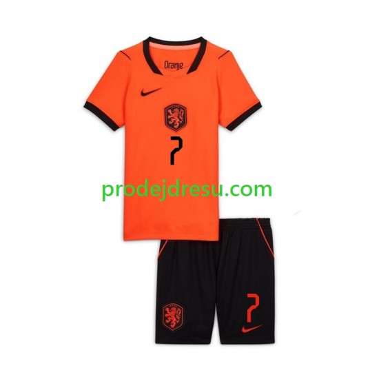 Nizozemsko Dresy Fotbal Xavi Simons 7 Dětský Domácí World Cup 2026 Krátký rukáv