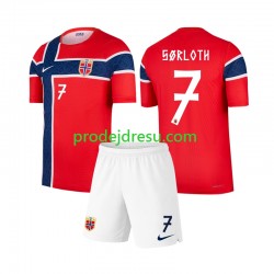 Norsko Dresy Fotbal Alexander Sorloth 7 Dětský Domácí World Cup 2026 Krátký rukáv