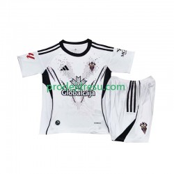 Dresy Fotbal Albacete Dětský Domácí 2025-2026 Krátký rukáv