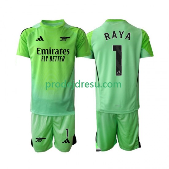 Arsenal Dresy Fotbal Raya 1 Brankářské Dětský Venkovní 2025-2026 Krátký rukáv