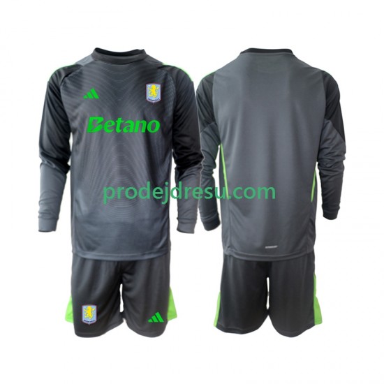 Aston Villa Dresy Fotbal Brankářské Dětský Domácí 2025-2026 Dlouhý rukáv