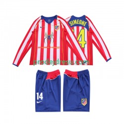 Atlético Madrid Dresy Fotbal SIMEONE 14 2005 Retro Dětský Domácí 2004 Dlouhý rukáv