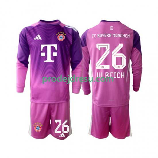 FC Bayern Mnichov Dresy Fotbal Sven Ulreich 26 Brankářské Dětský Čtvrtý 2025-2026 Dlouhý rukáv
