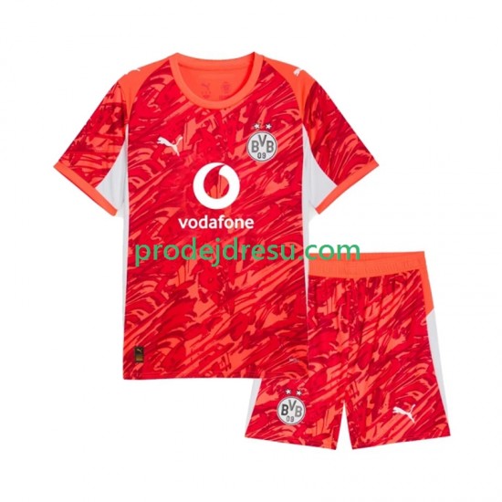Borussia Dortmund Dresy Fotbal Brankářské Dětský Venkovní 2025-2026 Krátký rukáv