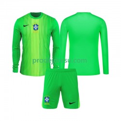 Brazílie Dresy Fotbal Brankářské Dětský Domácí 2026 Dlouhý rukáv