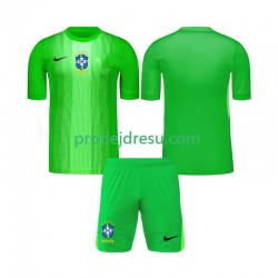 Brazílie Dresy Fotbal Brankářské Dětský Domácí 2026 Krátký rukáv