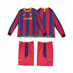 FC Barcelona Dresy Fotbal Retro Dětský Domácí 2011 2010 Dlouhý rukáv