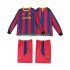 FC Barcelona Dresy Fotbal Retro Dětský Domácí 2011 2010 Dlouhý rukáv