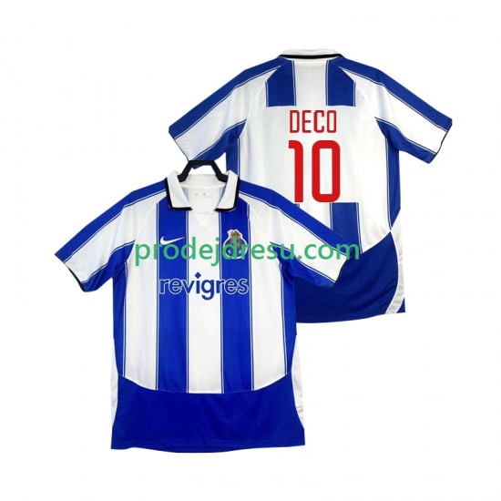 FC Porto Dresy Fotbal DECO 10 2003 Retro Muž Domácí 2004 Krátký rukáv