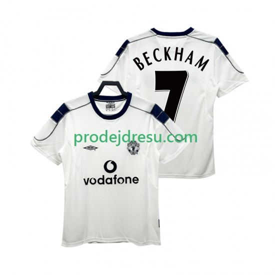 Manchester United Dresy Fotbal BECKHAM 7 2000 2001 Retro Muž Venkovní Krátký rukáv