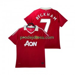 Manchester United Dresy Fotbal BECKHAM 7 Retro Muž Domácí 2011 2010 Krátký rukáv