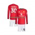 Manchester United Dresy Fotbal Benjamin Sesko 30 Dětský Domácí 2025-2026 Dlouhý rukáv
