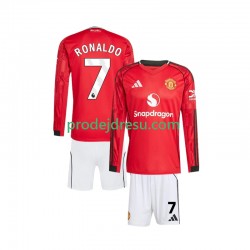 Manchester United Dresy Fotbal Cristiano Ronaldo 7 Dětský Domácí 2025-2026 Dlouhý rukáv