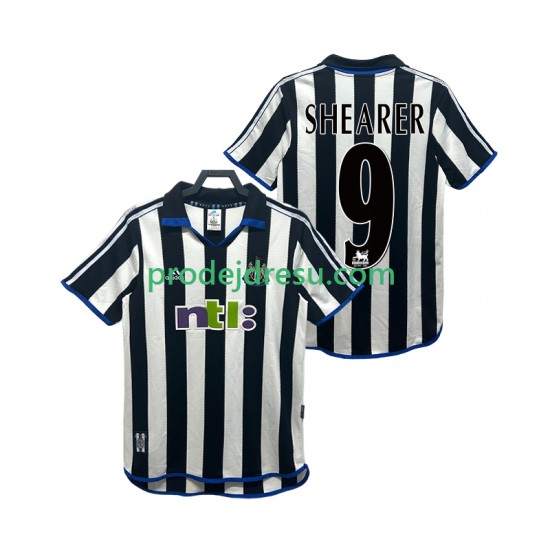 Newcastle United Dresy Fotbal SHEARER 9 2000 2001 Retro Muž Domácí Krátký rukáv