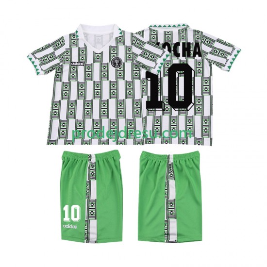 Nigérie Dresy Fotbal OKOCHA 10 Retro Dětský Venkovní 1994 Krátký rukáv