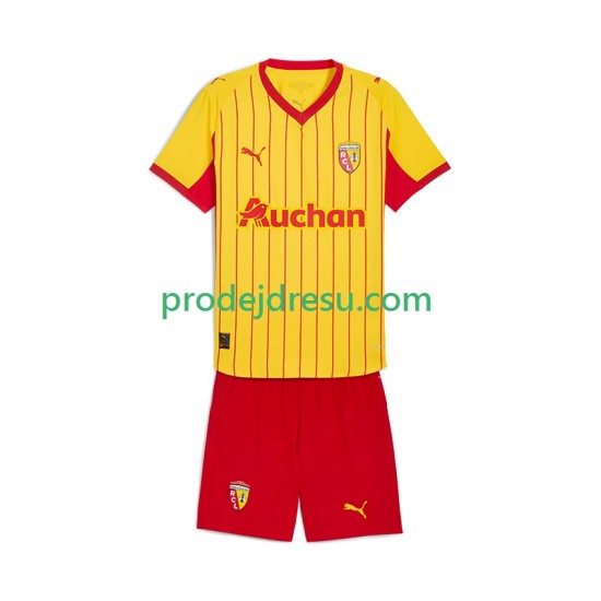 RC Lens Dresy Fotbal Dětský Domácí 2025-2026 Krátký rukáv