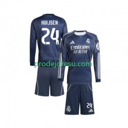 Real Madrid Dresy Fotbal Huijsen 24 Dětský Venkovní 2025-2026 Dlouhý rukáv