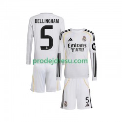 Real Madrid Dresy Fotbal Jude Bellingham 5 Dětský Domácí 2025-2026 Dlouhý rukáv