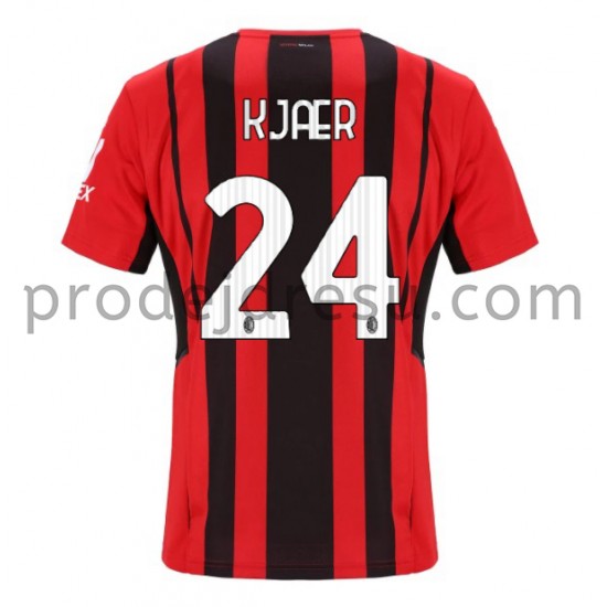 AC Milán Dresy Fotbal Simon Kjaer 24 Domácí 2021-2022 Krátký Rukáv