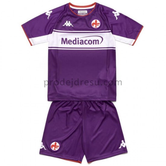 ACF Fiorentina Dresy Fotbal Dětský Domácí 2021-2022 Krátký Rukáv