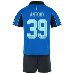 AFC Ajax Dresy Fotbal Antony 39 Dětský Venkovní 2021-2022 Krátký Rukáv