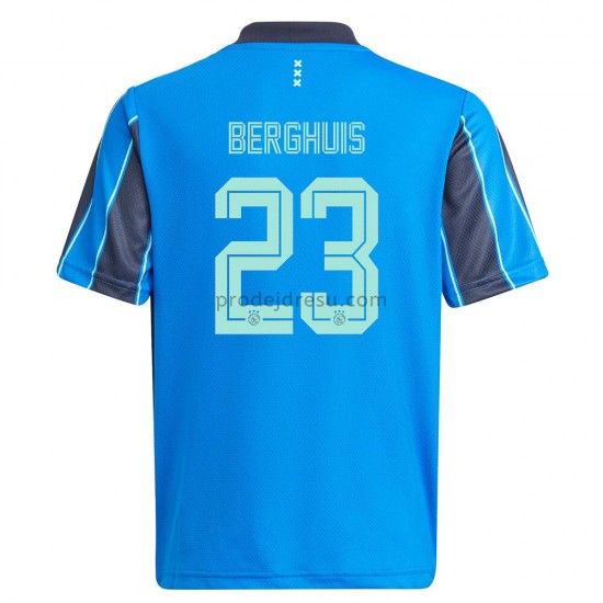 AFC Ajax Dresy Fotbal Steven Berghuis 23 Venkovní 2021-2022 Krátký Rukáv