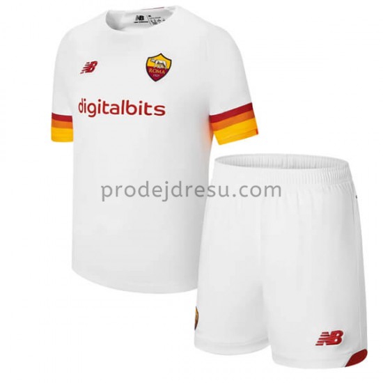 AS Řím Dresy Fotbal Dětský Venkovní 2021-2022 Krátký Rukáv
