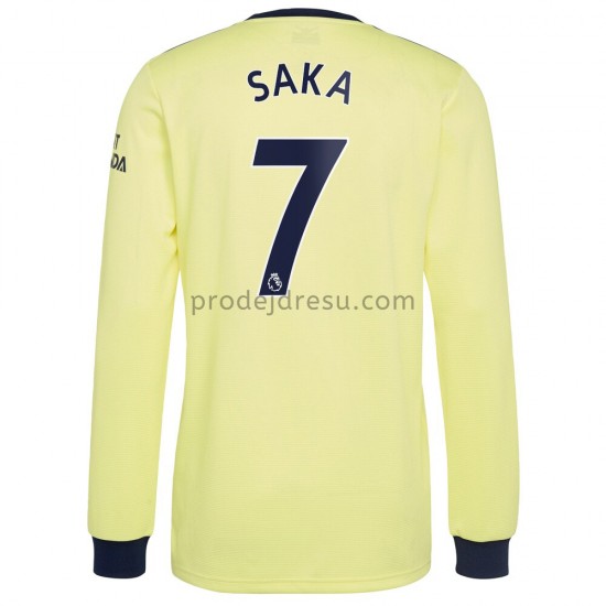 Arsenal Dresy Fotbal Bukayo Saka 7 Venkovní 2021-2022 Dlouhý Rukáv