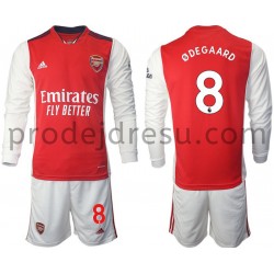 Arsenal Dresy Fotbal Odegaard 8 Dětský Domácí 2021-2022 Dlouhý Rukáv