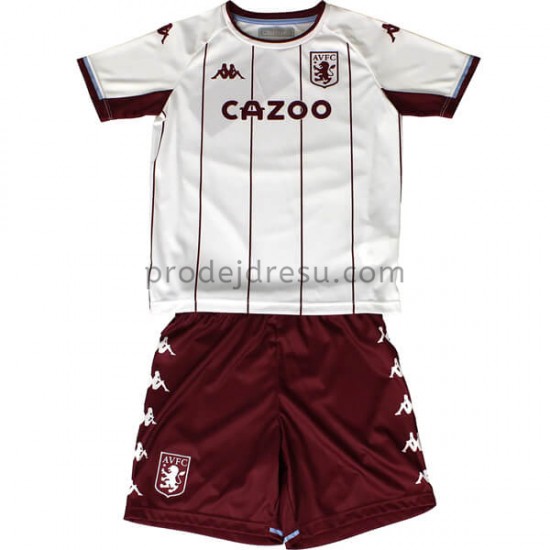 Aston Villa Dresy Fotbal Dětský Venkovní 2021-2022 Krátký Rukáv