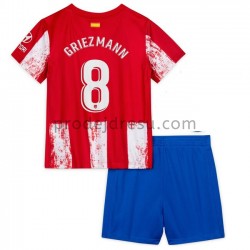 Atlético Madrid Dresy Fotbal Antoine Griezmann 8 Dětský Domácí 2021-2022 Krátký Rukáv