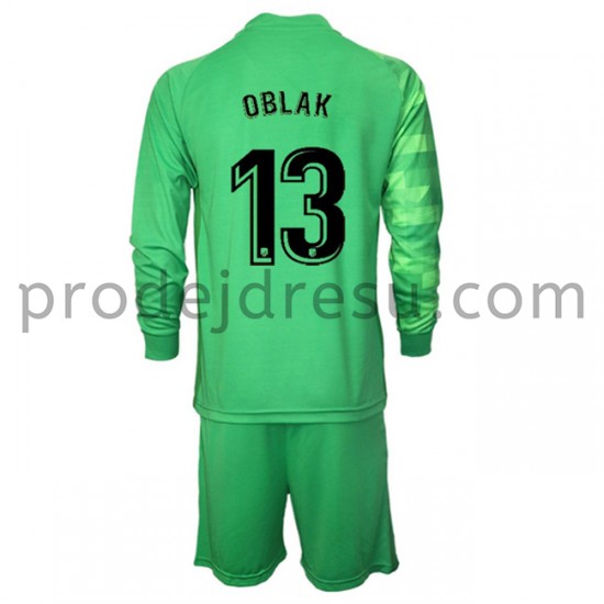 Atlético Madrid Dresy Fotbal Brankářské Jan Oblak 13 Dětský Alternativní 2021-2022 Dlouhý Rukáv