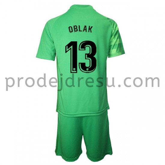 Atlético Madrid Dresy Fotbal Brankářské Jan Oblak 13 Dětský Alternativní 2021-2022 Krátký Rukáv