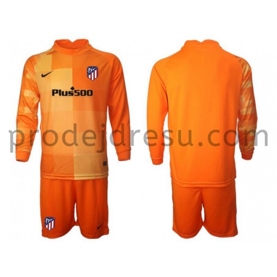 Atlético Madrid Dresy Fotbal Brankářské Dětský Domácí 2021-2022 Dlouhý Rukáv