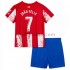 Atlético Madrid Dresy Fotbal Joao Felix 7 Dětský Domácí 2021-2022 Krátký Rukáv