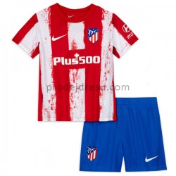 Atlético Madrid Dresy Fotbal Dětský Domácí 2021-2022 Krátký Rukáv