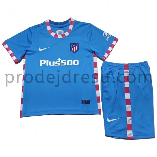 Atlético Madrid Dresy Fotbal Dětský Alternativní 2021-2022 Krátký Rukáv