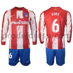Atlético Madrid Dresy Fotbal Koke 6 Dětský Domácí 2021-2022 Dlouhý Rukáv