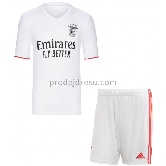 Benfica Dresy Fotbal Dětský Venkovní 2021-2022 Krátký Rukáv