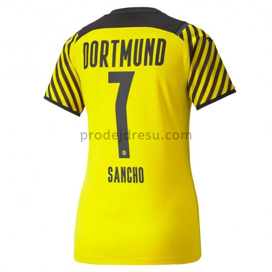 Borussia Dortmund Dresy Fotbal Jadon Sancho 7 Žena Domácí 2021-2022 Krátký Rukáv