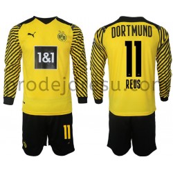 Borussia Dortmund Dresy Fotbal Reus 11 Dětský Domácí 2021-2022 Dlouhý Rukáv