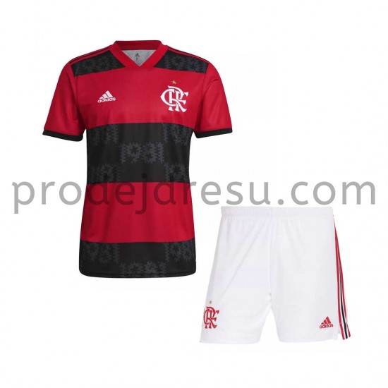 CR Flamengo Dresy Fotbal Dětský Domácí 2021-2022 Krátký Rukáv