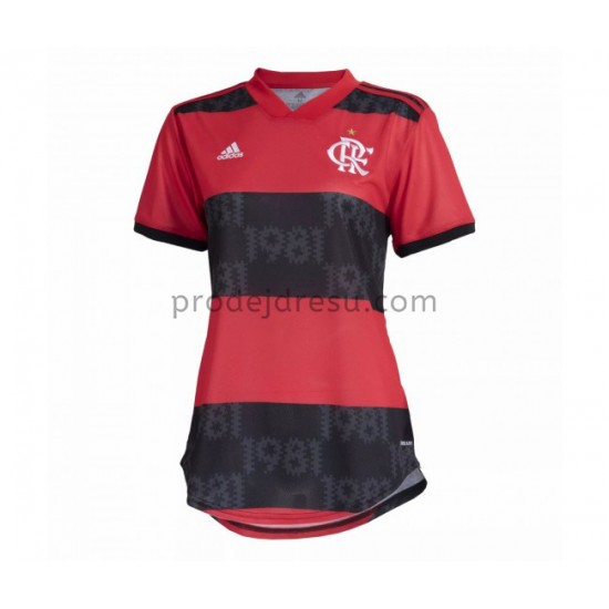 CR Flamengo Dresy Fotbal Žena Domácí 2021-2022 Krátký Rukáv