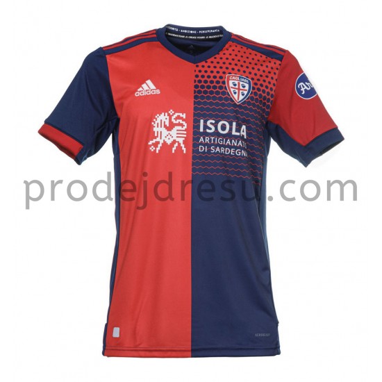 Cagliari Dresy Fotbal Domácí 2021-2022 Krátký Rukáv