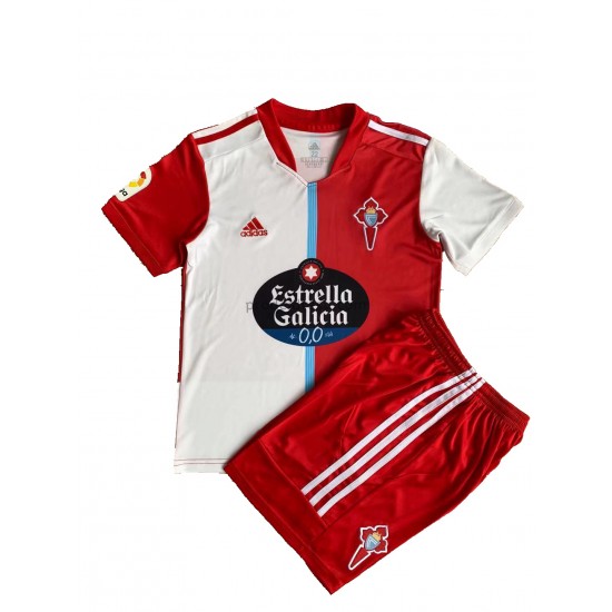 Celta de Vigo Dresy Fotbal Dětský Venkovní 2021-2022 Krátký Rukáv