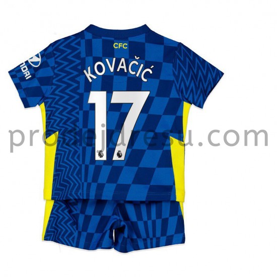Chelsea Dresy Fotbal Mateo Kovacic 17 Dětský Domácí 2021-2022 Krátký Rukáv