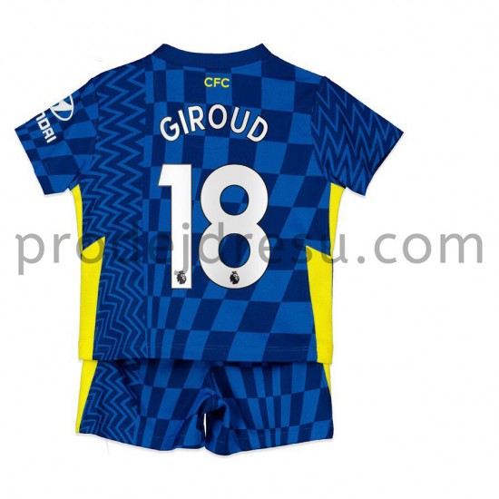 Chelsea Dresy Fotbal Olivier Giroud 18 Dětský Domácí 2021-2022 Krátký Rukáv