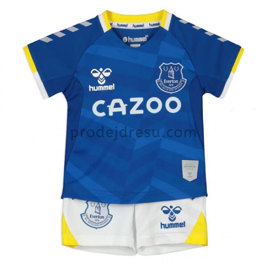 Everton Dresy Fotbal Dětský Domácí 2021-2022 Krátký Rukáv